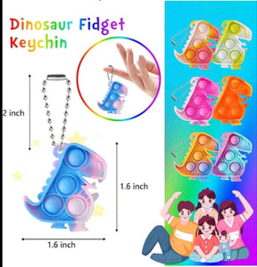 Mini Dinosaur Push Pop Keychains