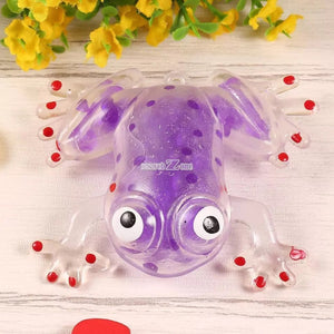 Antistress Fidget Toys Squish Squeeze Frog Decompression Rubber Big Beads Purple
