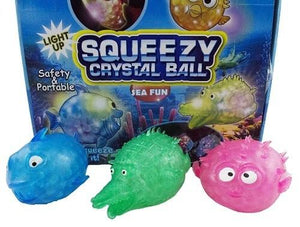 Flashing Sealife Squeeze Crystal Bead Ball