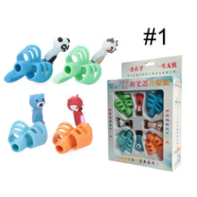 Load image into Gallery viewer, 8pcs Set of Finger Grip Silicone Writing Tools &amp; Pencil Caps