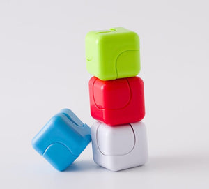 Cube Hand Spinner Plastic Various Colours