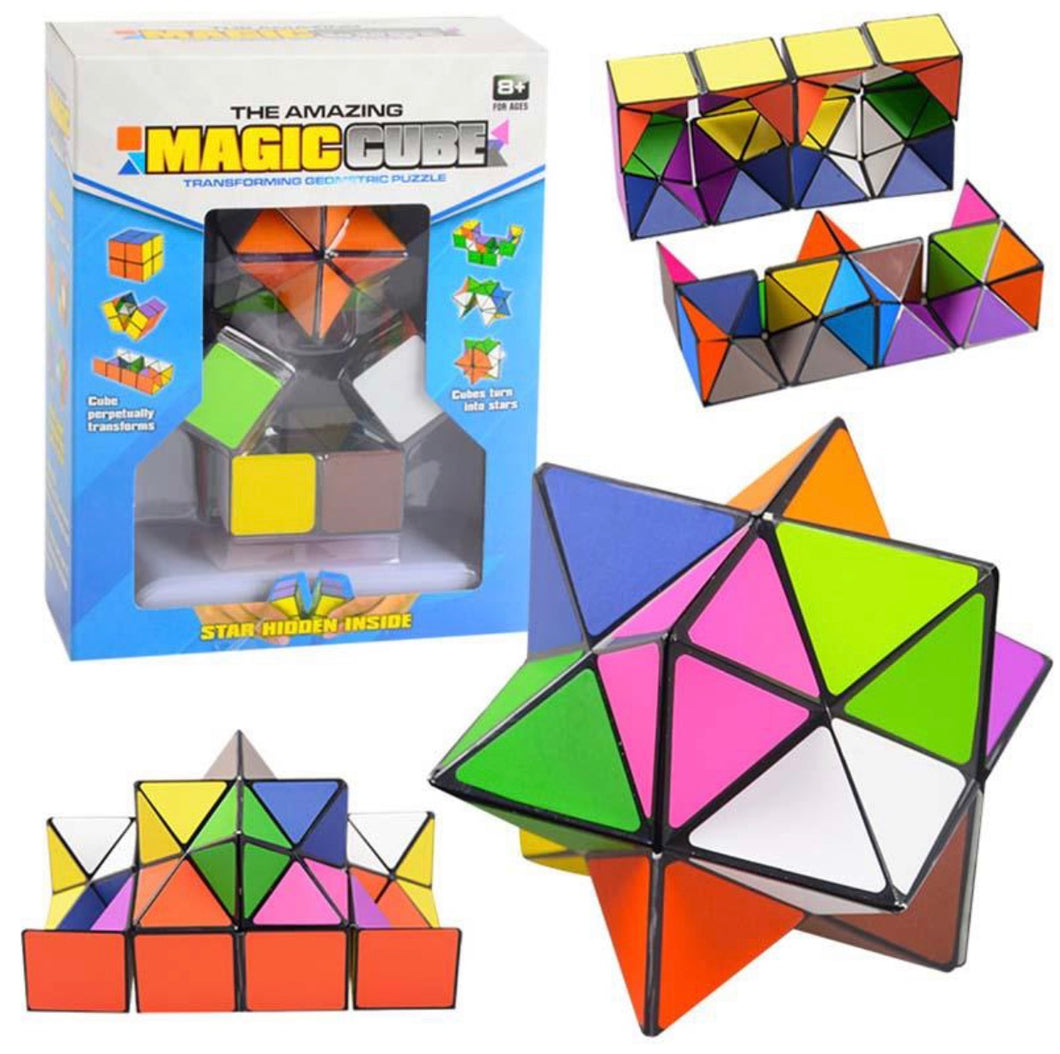 The Amazing Magic Cube - transforming Geometric Puzzle - 2 Cubes