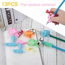 Load image into Gallery viewer, 13pcs Set of Silicone Pencil Grips with a pencil case