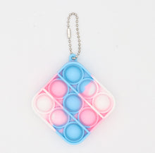 Load image into Gallery viewer, Mini Square Push Pop Tie Dye with Keychain